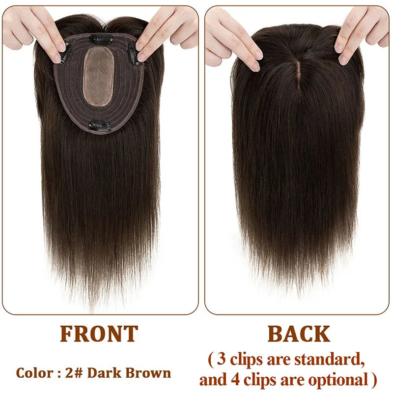 Silk Base Top Women Topper Cli - огляд і ціна Seamless Clip In Hair Extensions Human Hair